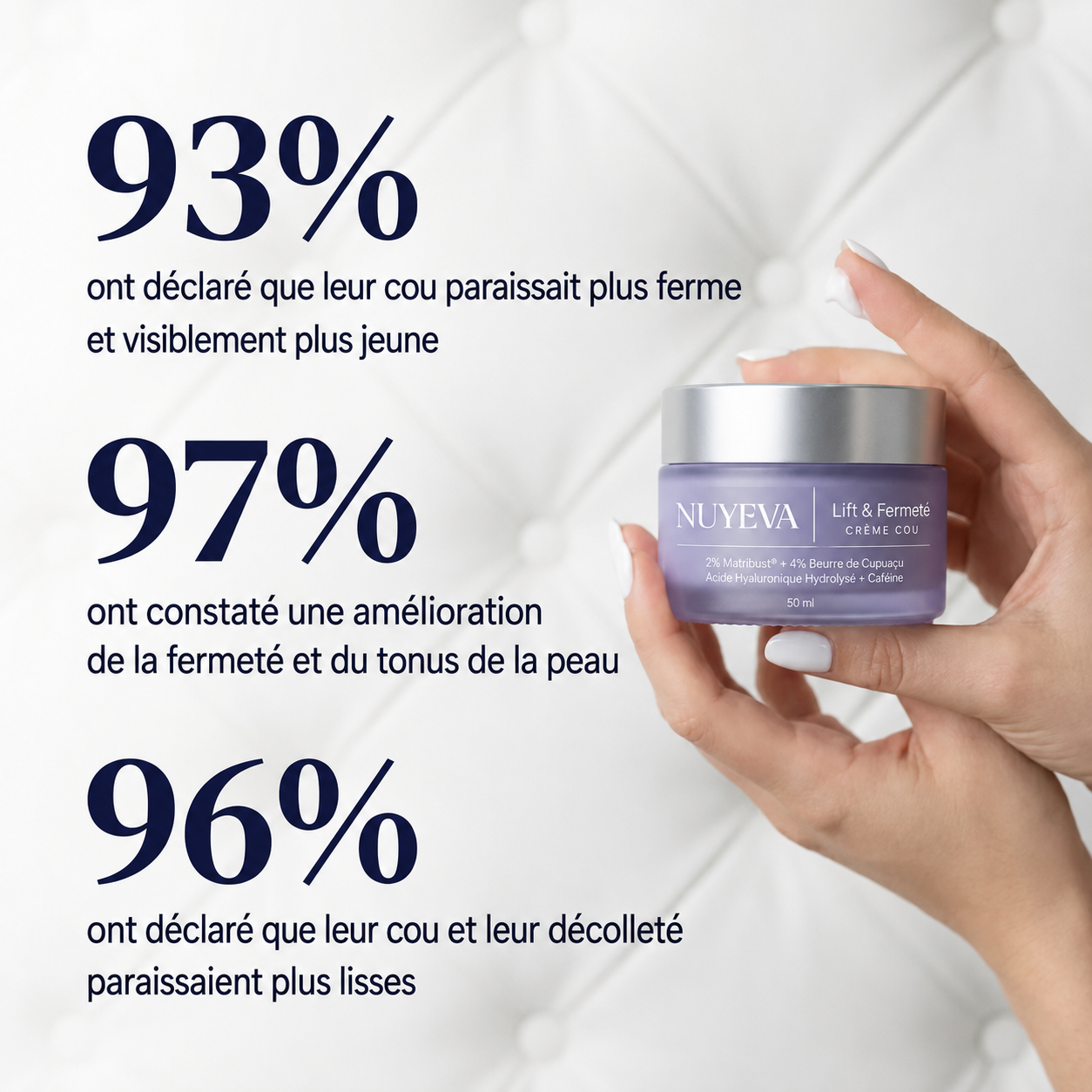 Crème Raffermissante Cou & Décolleté — Acide Hyaluronique & Beurre de Cupuaçu